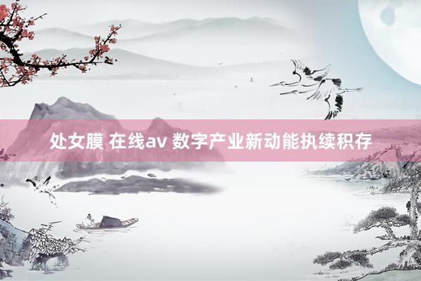 处女膜 在线av 数字产业新动能执续积存