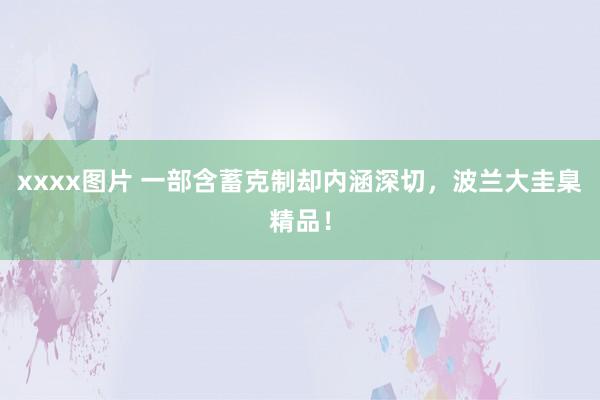 xxxx图片 一部含蓄克制却内涵深切，波兰大圭臬精品！